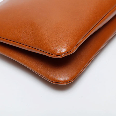 JIL SANDER Jil Sander Link Leather Large Handbag Brown WS21429