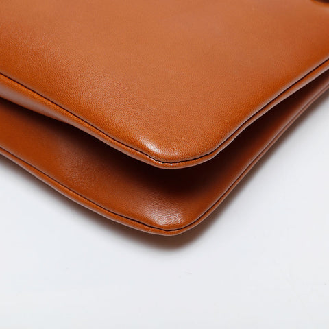 JIL SANDER Jil Sander Link Leather Large Handbag Brown WS21429