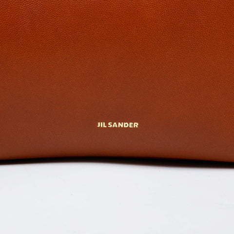 JIL SANDER Jil Sander Link Leather Large Handbag Brown WS21429