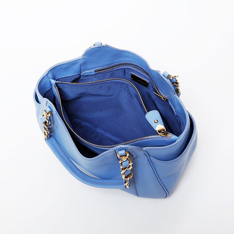 Salvatore Ferragamo leather Handbag blue WS21431