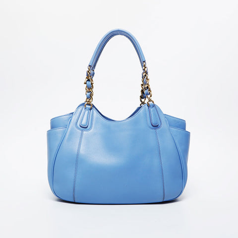 Salvatore Ferragamo leather Handbag blue WS21431