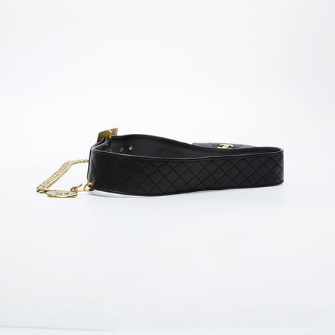 CHANEL Matelasse lambskin belt Waist bag black WS21432