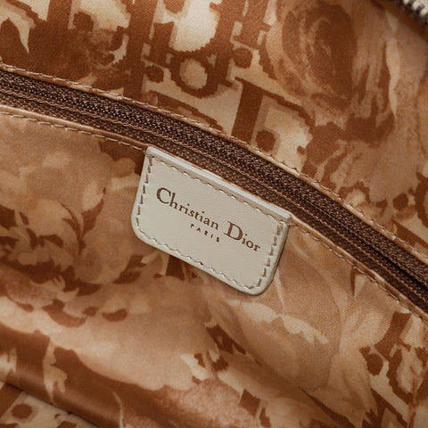 Christian Dior Leather mini Boston bag Handbag Ivory WS21433