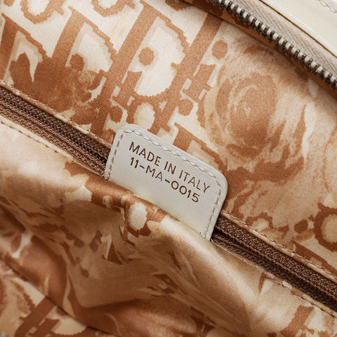 Christian Dior Leather mini Boston bag Handbag Ivory WS21433