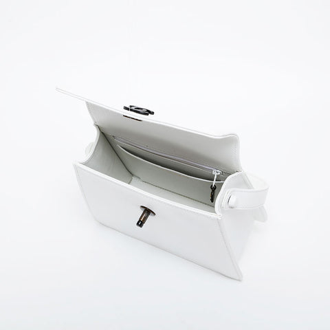 CHANEL No. 5 1994-2000 Flap Caviar Top Handle Handbag white WS21434