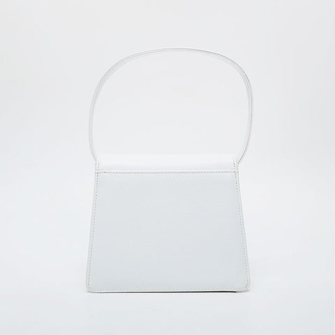 CHANEL No. 5 1994-2000 Flap Caviar Top Handle Handbag white WS21434
