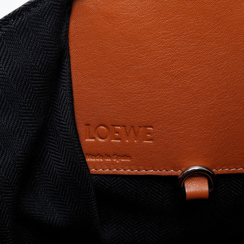 LOEWE Leather 2-way hammock Shoulder Bag Brown WS21435
