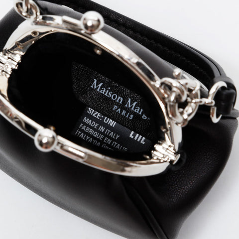 Maison Margiele Leather Tabi Frame Micro Handbag black WS21436