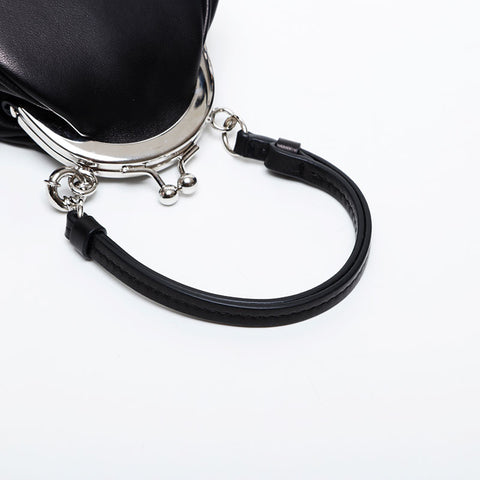 Maison Margiele Leather Tabi Frame Micro Handbag black WS21436