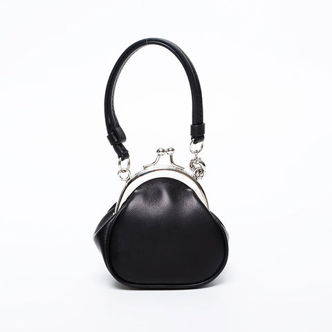 Maison Margiele Leather Tabi Frame Micro Handbag black WS21436