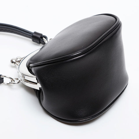 Maison Margiele Leather Tabi Frame Micro Handbag black WS21436