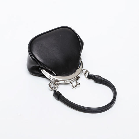Maison Margiele Leather Tabi Frame Micro Handbag black WS21436