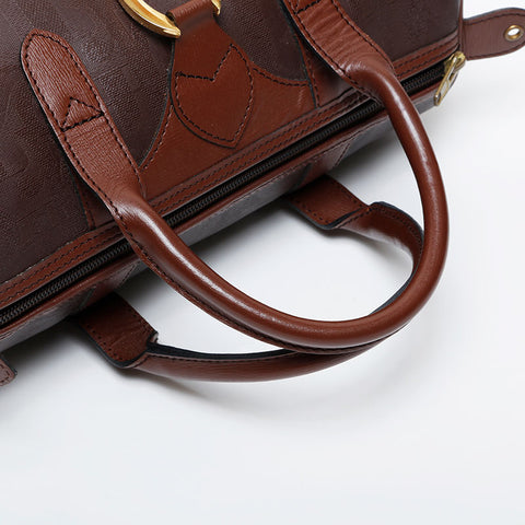 Christian Dior PVC logo Boston bag Brown WS21437
