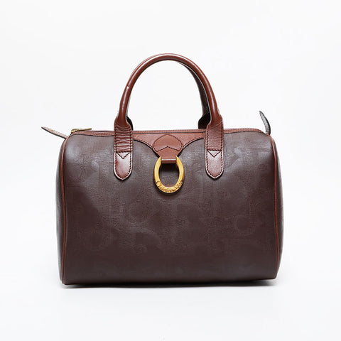 Christian Dior PVC logo Boston bag Brown WS21437