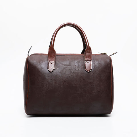 Christian Dior PVC logo Boston bag Brown WS21437