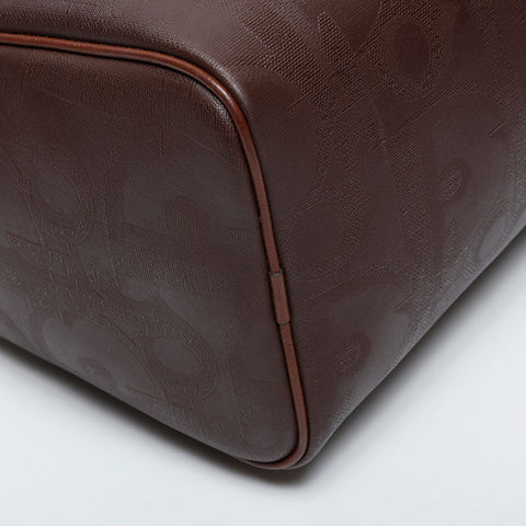 Christian Dior PVC logo Boston bag Brown WS21437