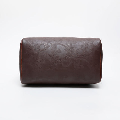 Christian Dior PVC logo Boston bag Brown WS21437