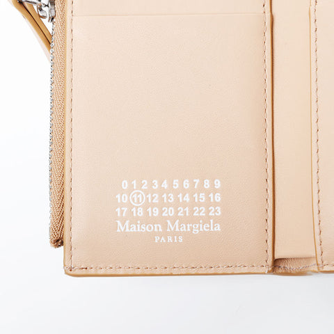 Maison Margiela Leather 2022AW Tri-fold wallet beige WS21439
