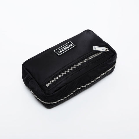 BURBERRY Nylon pouch Clutch bag black WS21440