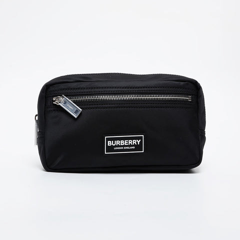 BURBERRY Nylon pouch Clutch bag black WS21440