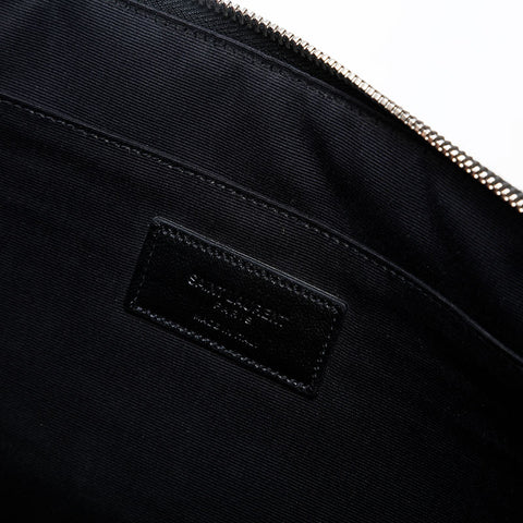 YVES SAINT LAURENT Shark Sweet Drean Leather Clutch bag black WS21442