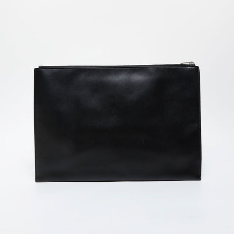YVES SAINT LAURENT Shark Sweet Drean Leather Clutch bag black WS21442