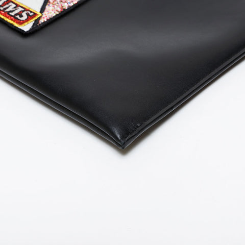 YVES SAINT LAURENT Shark Sweet Drean Leather Clutch bag black WS21442