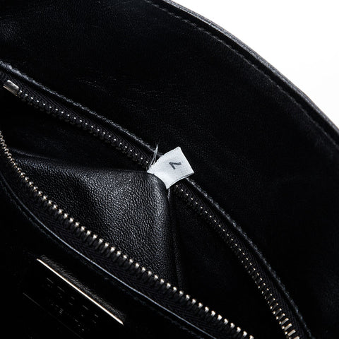 PRADA Leather Flower Mini Tote 2-way Antique Nappa Leather Handbag black WS21444