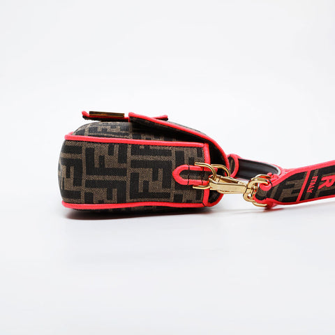 フェンディ FENDI ズッカ FFジャガード マンマバケット 2way ショルダーバッグ ブラウン WS21446
