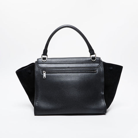 CELINE Trapeze 2way Handbag black WS21447