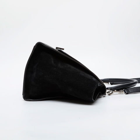 CELINE Trapeze 2way Handbag black WS21447