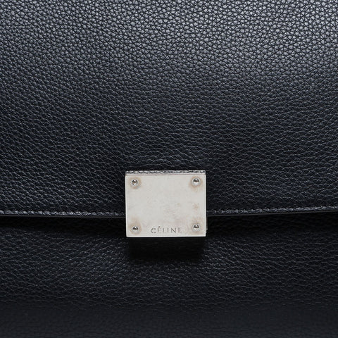 CELINE Trapeze 2way Handbag black WS21447