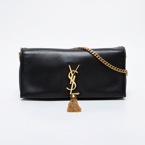 YVES SAINT LAURENT Leather Classic Kate Shoulder Bag black WS21448