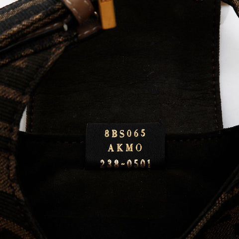 FENDI Zucca Cookie Mini Canvas Mini Hobo Shoulder Bag Brown WS21450
