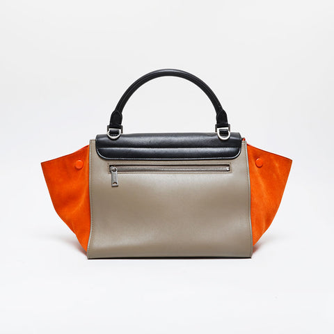 CELINE Leather Trapeze 2way Handbag multicolor WS21456