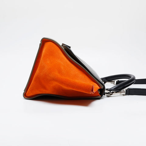 CELINE Leather Trapeze 2way Handbag multicolor WS21456