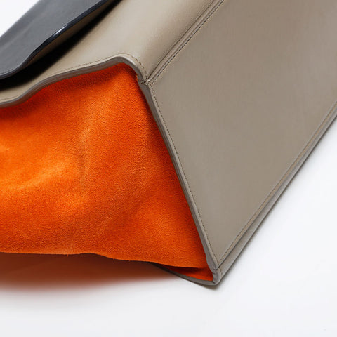 CELINE Leather Trapeze 2way Handbag multicolor WS21456