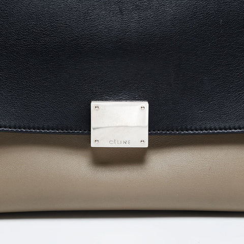 CELINE Leather Trapeze 2way Handbag multicolor WS21456