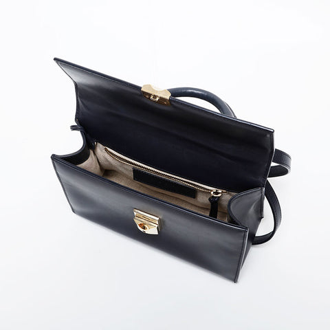 BALENCIAGA 2way leather Shoulder Bag Navy WS21458