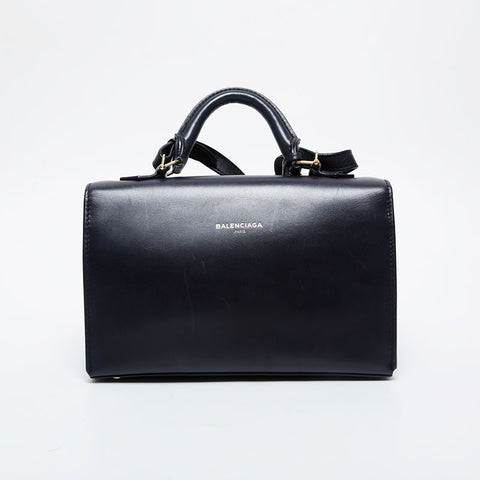 BALENCIAGA 2way leather Shoulder Bag Navy WS21458