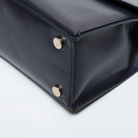 BALENCIAGA 2way leather Shoulder Bag Navy WS21458