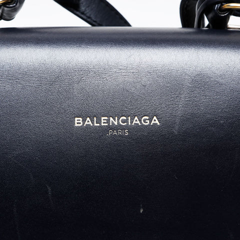 BALENCIAGA 2way leather Shoulder Bag Navy WS21458