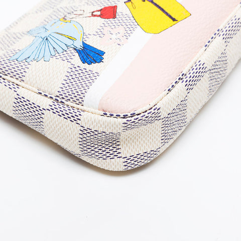ルイ・ヴィトン LOUIS VUITTON 2018年 ダミエアズール アクセソワール ハンドバッグ ホワイト WS21459