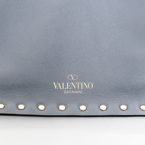 VALENTINO Leather studs Clutch bag gray WS21461