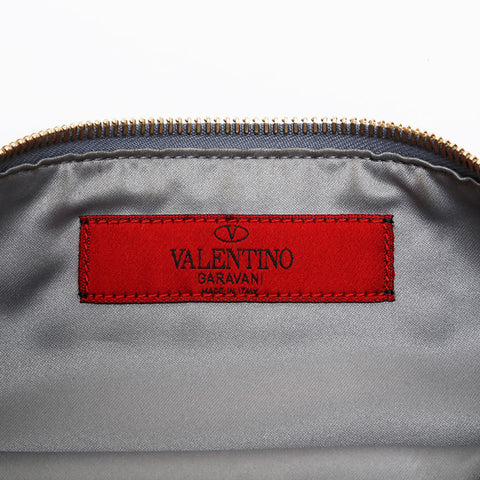 VALENTINO Leather studs Clutch bag gray WS21461