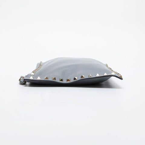 VALENTINO Leather studs Clutch bag gray WS21461