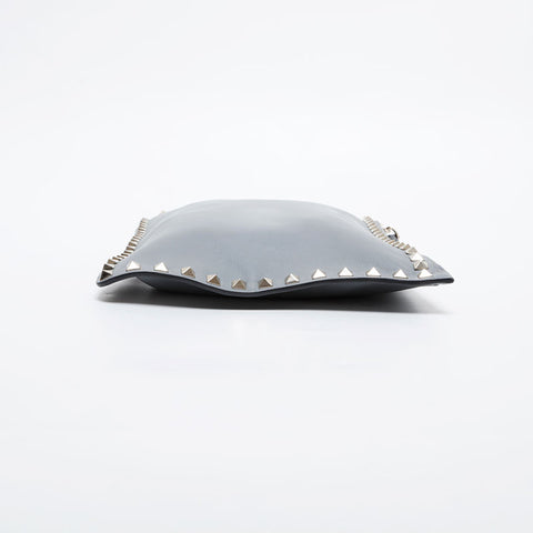 VALENTINO Leather studs Clutch bag gray WS21461
