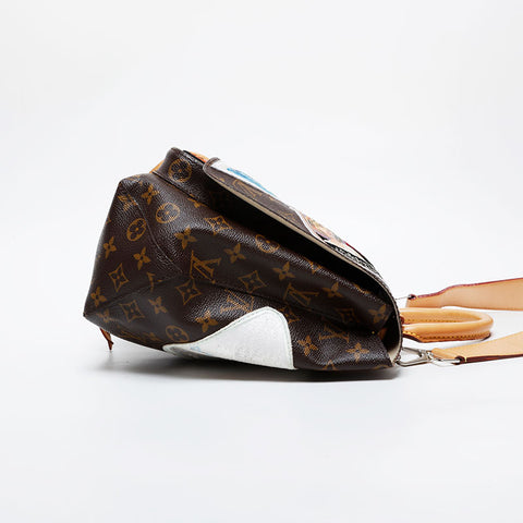 LOUIS VUITTON 2014 Louis Vuitton x Cindy Sherman 字母组合相机邮差包单肩包棕色 WS21463