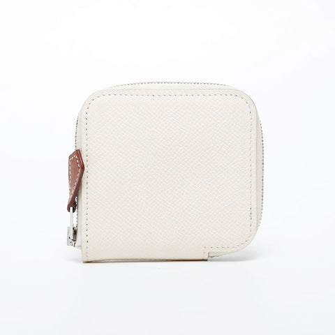 HERMES U engraving 2022 Coin case white WS21464