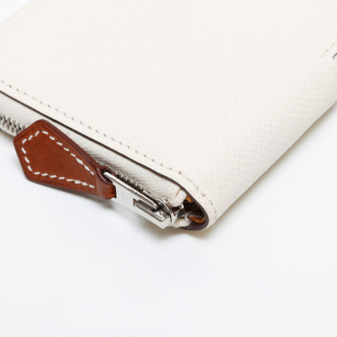 HERMES U engraving 2022 Coin case white WS21464